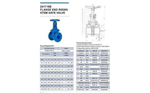 FLANGE RISING VALVE 241T16B
