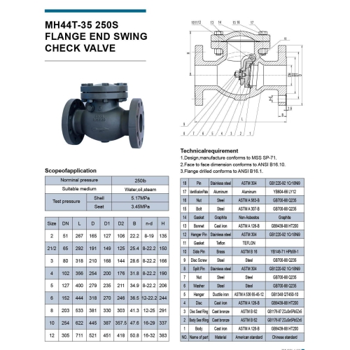 FLANGE MH44T-35 250S